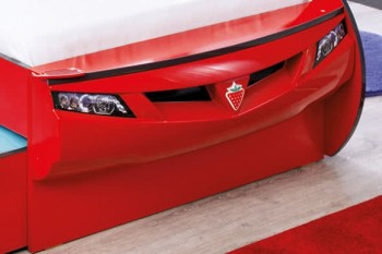 CARBED Кровать-машина Coupe с выдвижной кроватью Red 20.03.1306.00 в Коченёво - kochenyovo.mebel54.com | фото