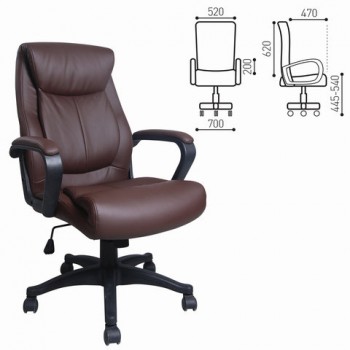 Кресло офисное BRABIX Enter EX-511 (коричневый) в Коченёво - kochenyovo.mebel54.com | фото