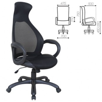 Кресло офисное BRABIX Genesis EX-517 (черное) в Коченёво - kochenyovo.mebel54.com | фото