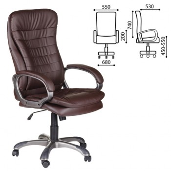 Кресло офисное BRABIX Omega EX-589 (коричневое) в Коченёво - kochenyovo.mebel54.com | фото