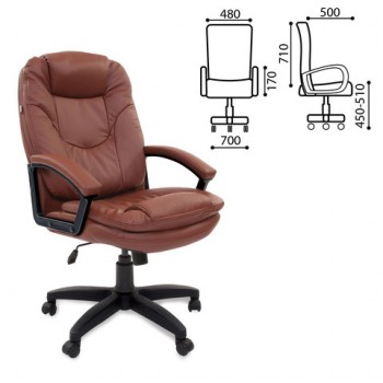 Кресло офисное BRABIX Trend EX-568 (коричневый) в Коченёво - kochenyovo.mebel54.com | фото