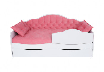 Кровать 180 серии Иллюзия Лайт 1 ящик 89 Розовый (подушки) в Коченёво - kochenyovo.mebel54.com | фото