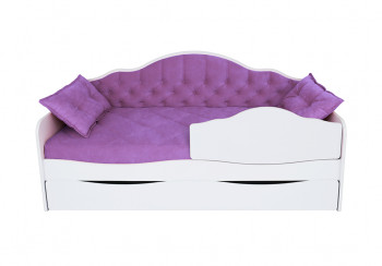 Кровать 190 серии Иллюзия Лайт 1 ящик 32 Фиолетовый (подушки) в Коченёво - kochenyovo.mebel54.com | фото