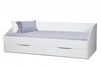 Кровать одинарная "Фея - 3" (симметричная) New/(белый / белый / ДВПО: белый) в Коченёво - kochenyovo.mebel54.com | фото