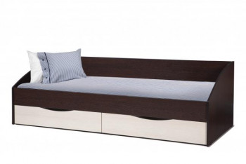 Кровать одинарная "Фея - 3" (симметричная) New (венге / вудлайн кремовый / ДВПО: белый) в Коченёво - kochenyovo.mebel54.com | фото