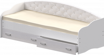 Кровать Софа-7 с мягкой спинкой (800х1900) Белый в Коченёво - kochenyovo.mebel54.com | фото