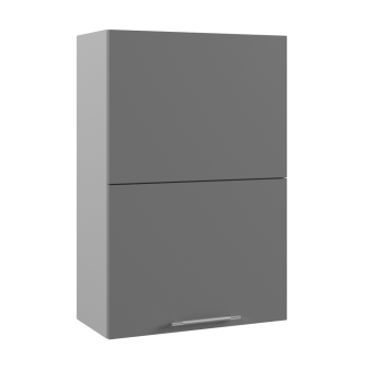 Ройс ПГПМ 600 Шкаф верхний Blum Aventos HF (Графит софт/корпус Серый) в Коченёво - kochenyovo.mebel54.com | фото