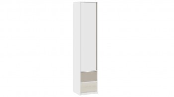 Шкаф для белья комбинированный «Сканди» Дуб Гарден/Белый/Глиняный серый в Коченёво - kochenyovo.mebel54.com | фото