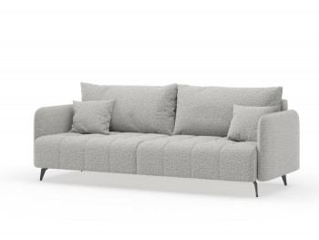 Валериан диван трёхместный прямой Светло-серый, ткань RICO FLEX 108 в Коченёво - kochenyovo.mebel54.com | фото
